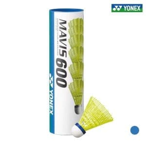 YONEX MAVIS 600 BADMINTON NYLON SHUTTLES / SHUTTLECOCKS YELLOW – SET OF 6